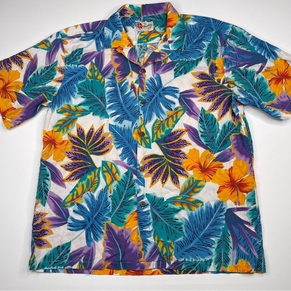 Hilo Hattie Other - Vintage Aloha Shirt Hilo Hatti Hawaiian Button Beach Vacation Floral Summer XL